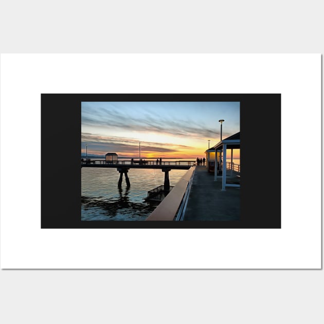Edmonds Washington Pier at Sunset Wall Art by SeaChangeDesign